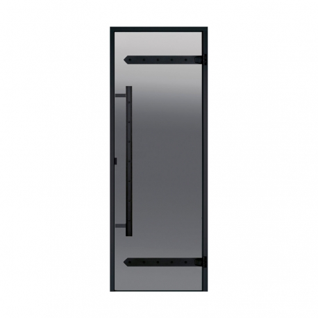 Дверь с алюминиевой коробкой Harvia Legend ALU 8x21 стекло серое