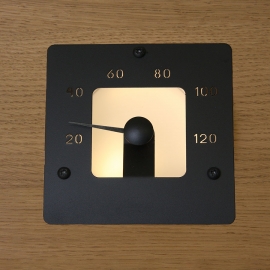 Оптоволоконный светильник для сауны Cariitti "Термометр" SQ (черный)
