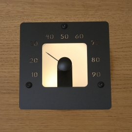 Оптоволоконный светильник для сауны Cariitti "Гигрометр" SQ (черный)