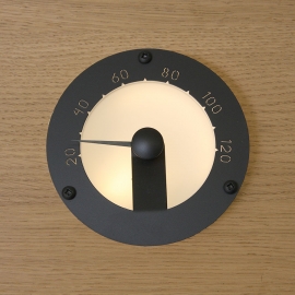 Оптоволоконный светильник для сауны Cariitti "Термометр" (черный)
