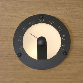 Оптоволоконный светильник для сауны Cariitti "Гигрометр" (черный)