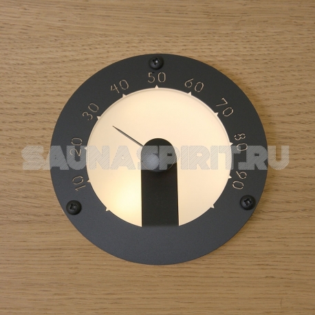 Оптоволоконный светильник для сауны Cariitti "Гигрометр" (черный)