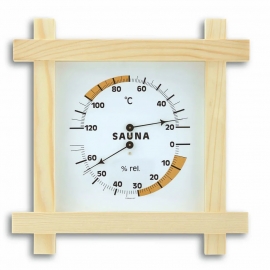 Аналоговый термогигрометр с деревянной рамой TFA 40.1008