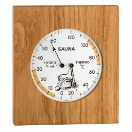 Аналоговый термогигрометр с рамой из дуба TFA 40.1051.01