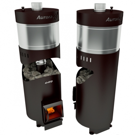 Дровяная печь-каменка Grill'D Aurora 160 Trio short black