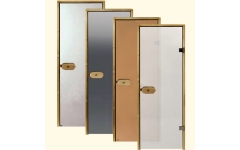 Дверь для сауны Harvia STG 7x19 коробка ольха, стекло сатин