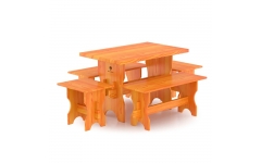 Комплект мебели (стол, скамейки) - 4 чел., лиственница науральная. BentWood