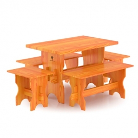 Комплект мебели (стол, скамейки) - 6 чел., лиственница натуральная. BentWood