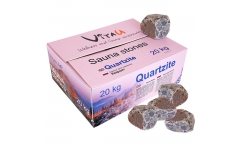 Камни для бани и сауны. Quartzite (Кварцит, 20 кг, коробка, обвалованный, мытый). VITAU
